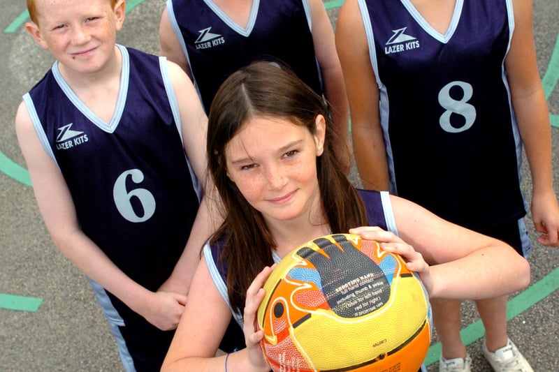 Pupils who play basketball at Seacroft Grange Primary School. Pictured in September 2007, from left, are Kieran Lynn, Sharon Lowe, Declan Mapplebeck and Lauren Saddington.