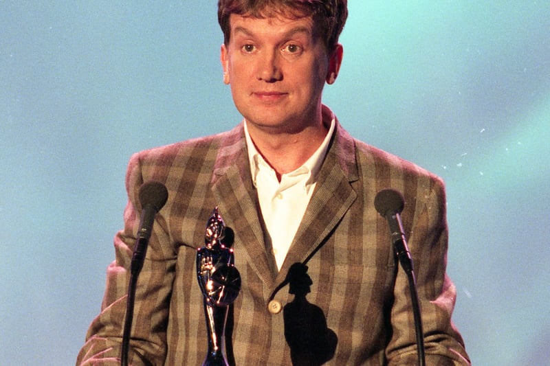 West Bromwich-born comedian Frank Skinner during The BRIT Awards 1997, Monday 24 February 1997, Earls Court Exhibition Centre, London,
