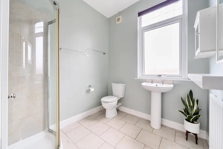 On this floor is also the well-maintained tiled house bathroom featuring a three-piece suite.