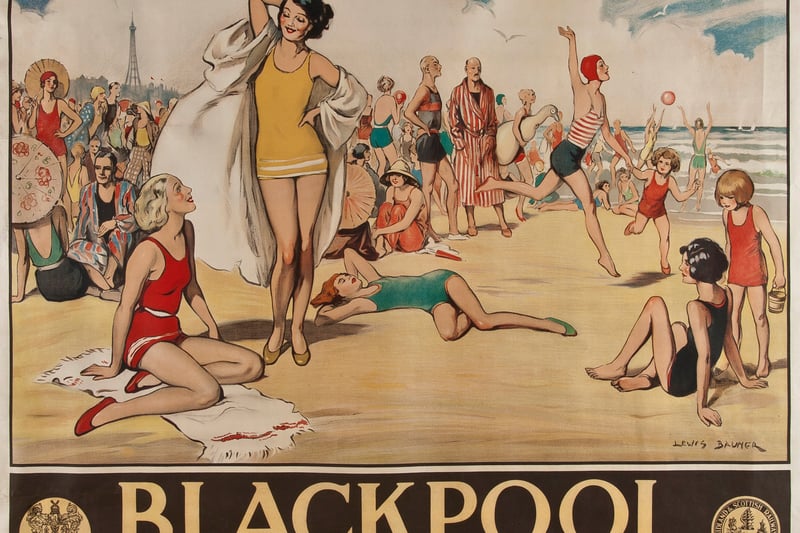 Blackpool poster from 1925 which was sold by Bloomsbury Auctions 