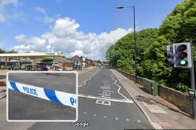 Police sealed off an area near the garage on Birley Moor Road after a violent assault on Saturday night. Picture: Google / Sheffield Newspapers
