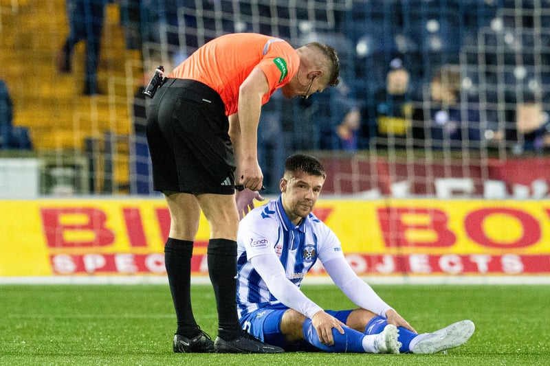 The Killie star is expected to be out for another two months.