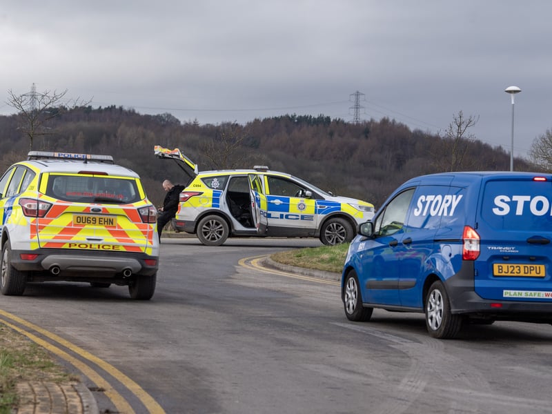 The cordon was in place from Tuesday morning and into the afternoon.
