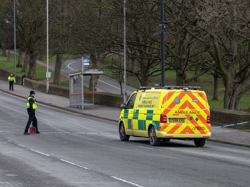 Ambulance crews were on standby.