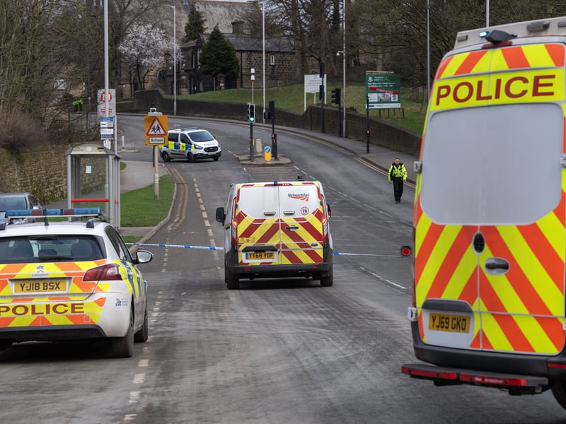 A 100m cordon was in place around the site.