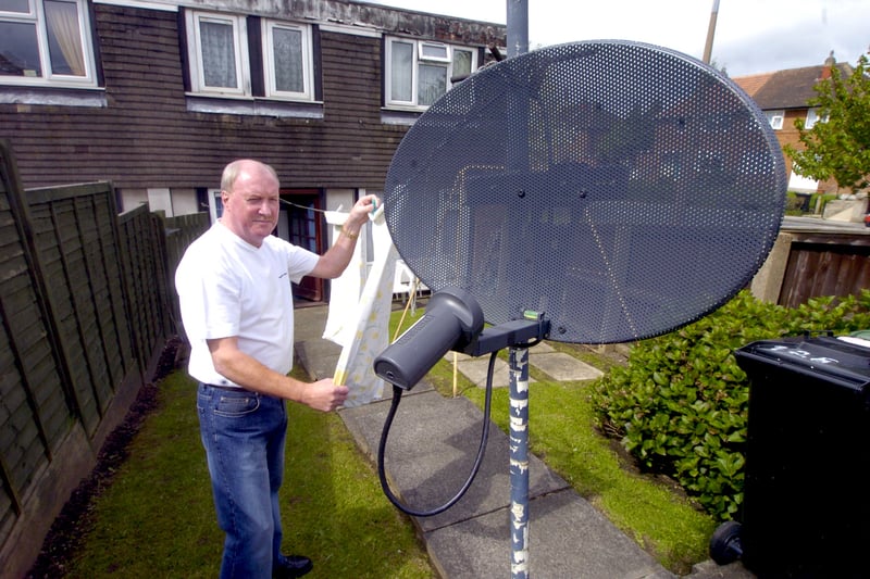 James Quinn had become the butt of jokes in May 2005 after satellite installers put a dish on his washing line pole.