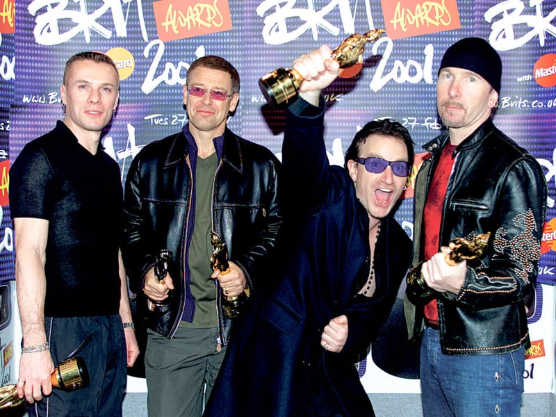 Irish rockers U2 are another band with seven Brits on their collective mantlepiece. That includes a record five Best International Group Awards.