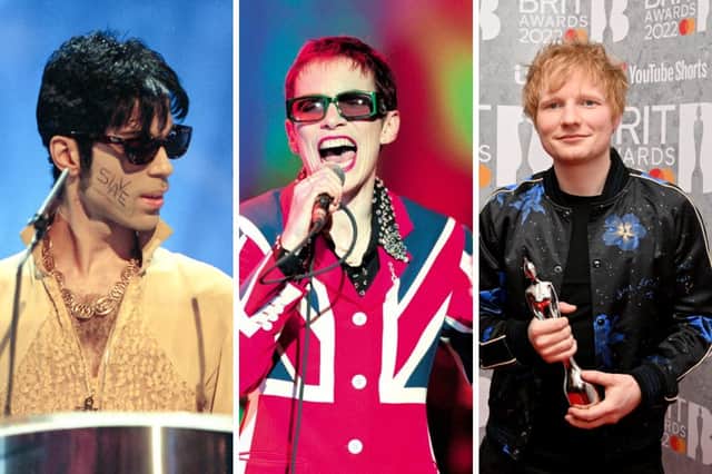Three of the artists who have won at least seven Brit Awards.