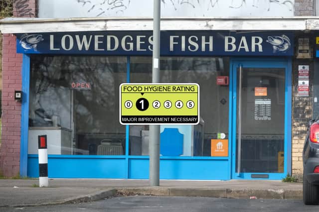 A report has revealed why Lowedges Fish Bar in Sheffield received a food hygiene score of 1.
