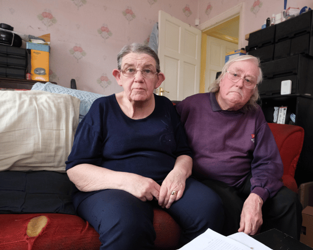 Ruth and Philip Atkin cowered behind a locked door when bailiffs arrived at their home on Kirton Road, Burngreave.
