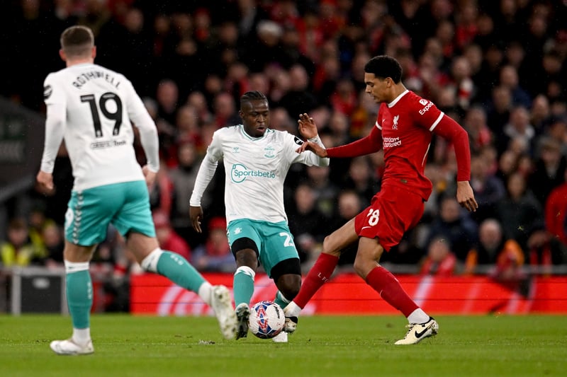Had a good battle with Sulemana in the first half, making two big challenges on the Southampton man but was beaten on another occasion. Helped keep a clean sheet after the break and spread the ball well. 