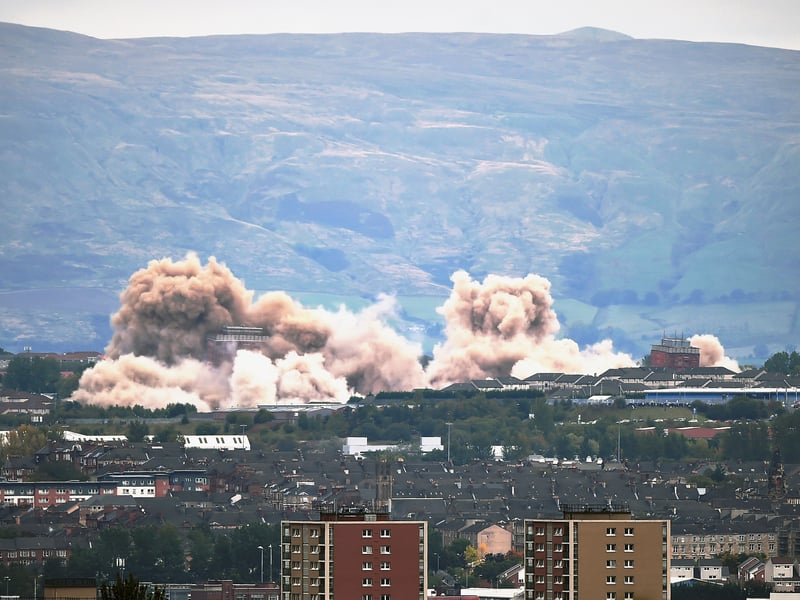 The 1960s blocks were once the tallest residential blocks in Europe and were initially hailed as a welcome solution to Glasgow's overcrowded slums.  