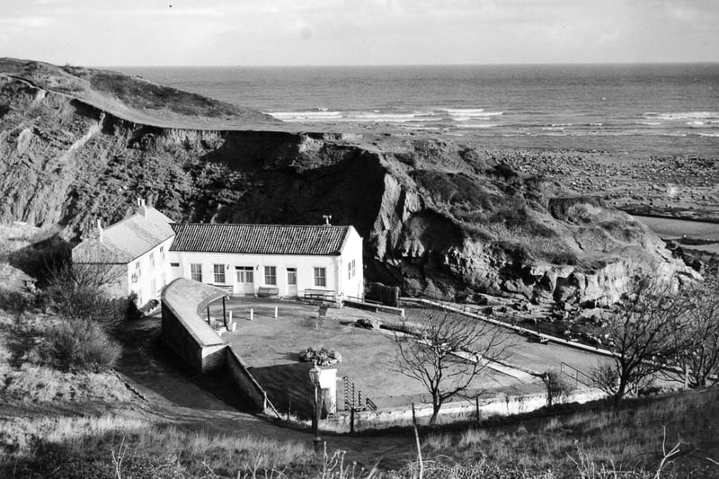Scalby Mills Hotel, popular with Scarborough visitors. Pictured in January 1950.
