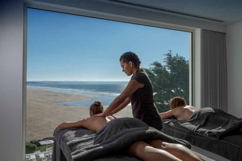 Source Spa and Wellness at Saunton Sands Hotel, in North Devon, offers a three-floor haven of soulful tranquility overlooking the breathtaking Saunton Sands beach and World Heritage Braunton Burrows. Level one is complete with an array of facilities including a marine-inspired thermal suite with a salt inhalation steam room, a Finnish aroma sauna, an ice fountain, a contrast shower and a marine vitality pool surrounded by floor-to-ceiling windows and an Atlantic view. Prices for spa days begin at £52 per person and spa breaks are also available. Photo by Guy Harrop.