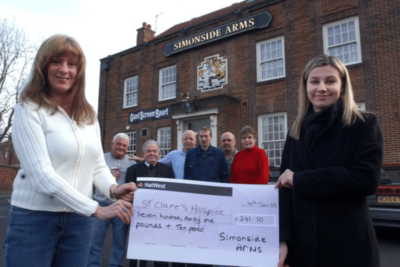 Regulars raised more than £700 for St Clare's Hospice in this photo from 19 years ago.
