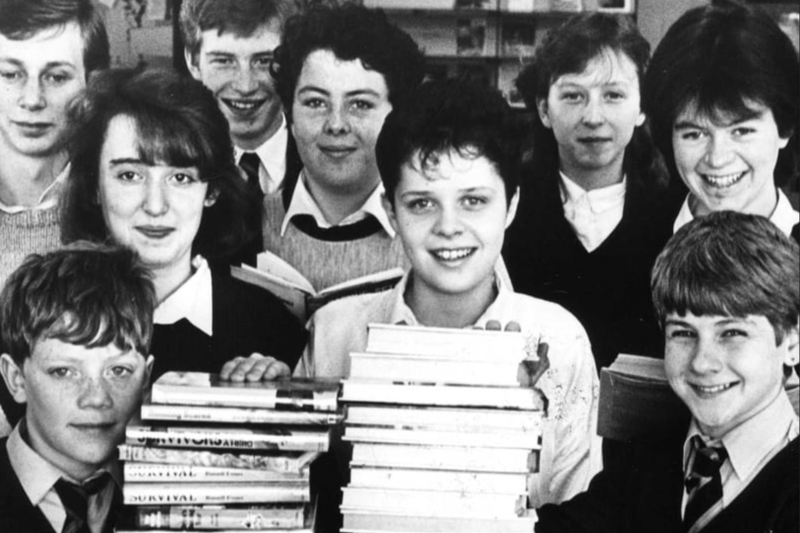 Boldon Comprehensive School students were holding a sponsored read in aid of Multiple Sclerosis Research in November 1986. Are you pictured? 