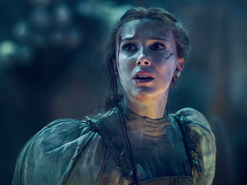 Stranger Things star Millie Bobby Brown stars as a young woman who's marriage to a charming prince turns into a fierce fight for survival.