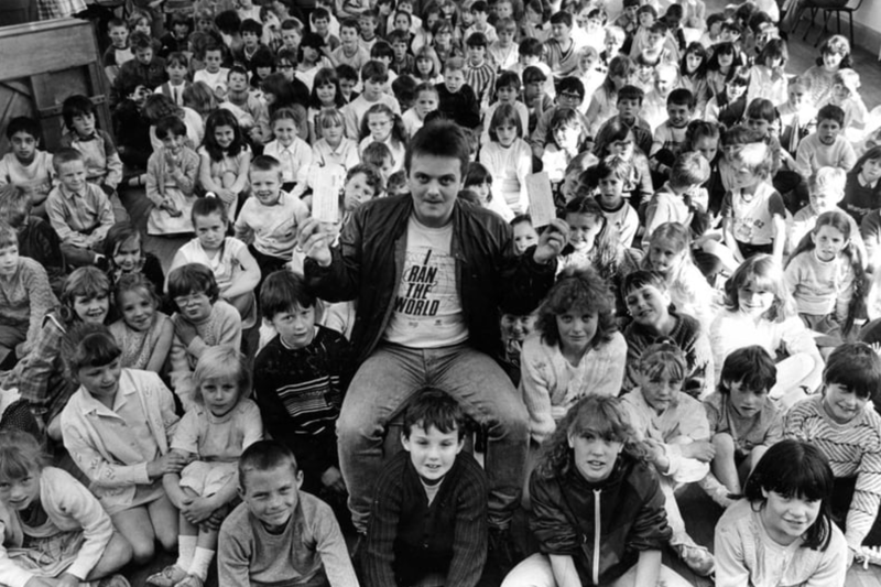 A June 1986 memory showing Hebburn Bedewell Junior School pupils handing over money raised for Sport Aid to Matthew Nickland, who was the organisation's area representative. Does this bring back happy memories? 