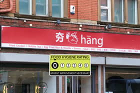 Hang, on West Street, had received the lowest hygiene score possible following an inspection last month.