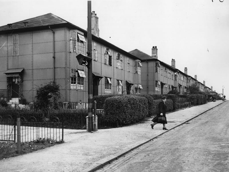 Housing on an estate in Glasgow around 1960. The inhabitants of Glasgow account for a third of Scotland's population which means there is always a high demand for housing.