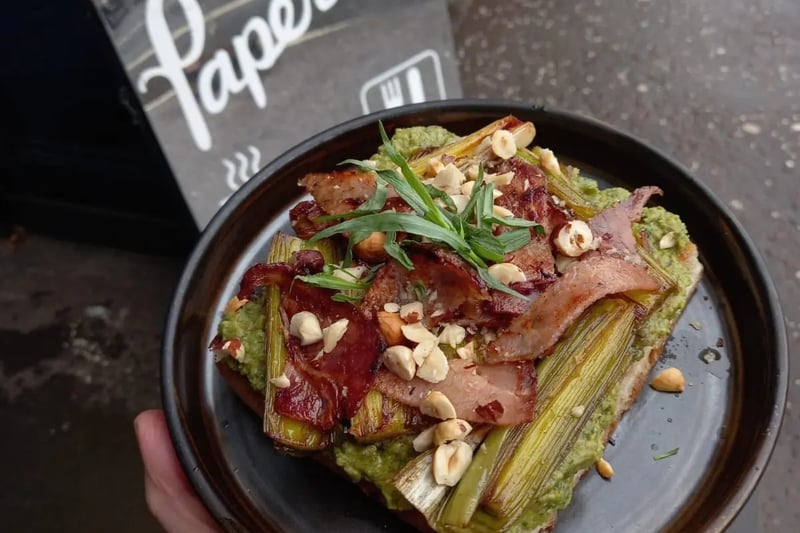The specials are always changing at Papercup on Great Western Road, This is one of their latest specials which is an open focaccia with pea and tarragon salsa, brown butter leeks, crispy bacon and hazelnuts. 603 Great Western Rd, Glasgow G12 8HX. 