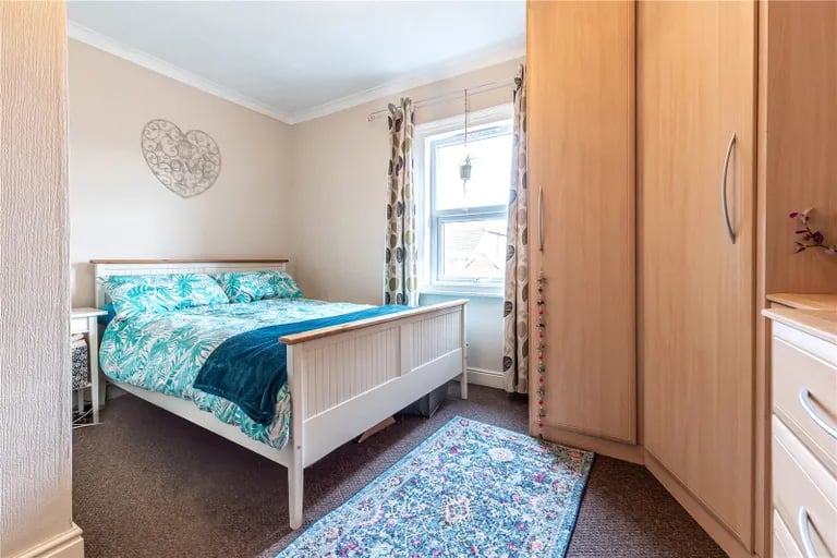 A further double bedroom with fitted wardrobes is on the first floor.