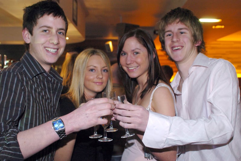 Re-opening of Rumours., Talbot Square, Blackpool.
l-R Johnny Azern, Rosie Turner, Katie Buckley and Matt Bessent