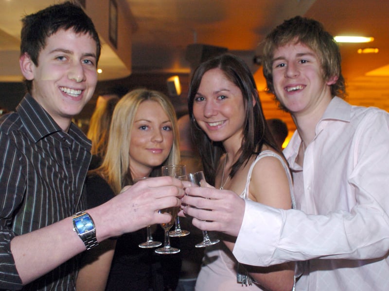 Re-opening of Rumours., Talbot Square, Blackpool.
l-R Johnny Azern, Rosie Turner, Katie Buckley and Matt Bessent