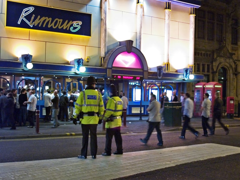 Revellers outside Rumours