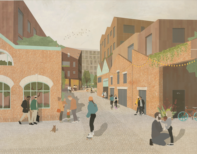 An illustration of how the Neepsend community could look.