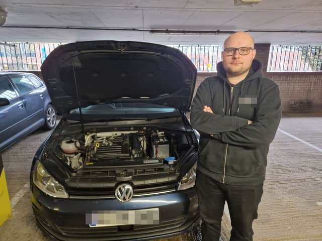 Harry Heathfield was shocked to find rats had been living in his engine bay.