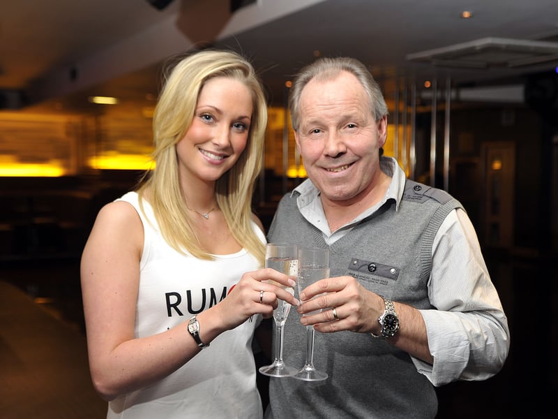 Miss Blackpool Jessica Berry and Rumours owner Geoff Moore