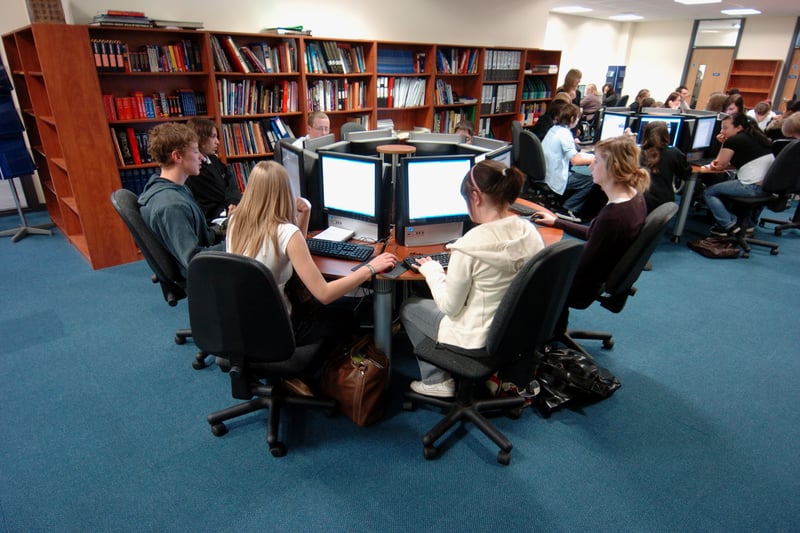 The sixth form study centre at the new Ralph Thoresby School in October 2007.