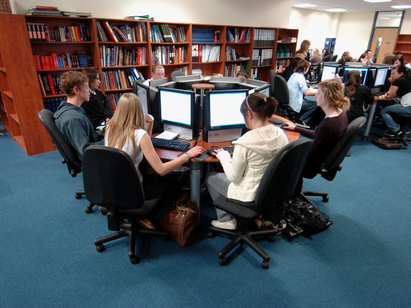 The sixth form study centre at the new Ralph Thoresby School in October 2007.