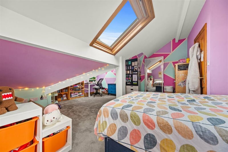 On the top floor are two additional double rooms with skylights.