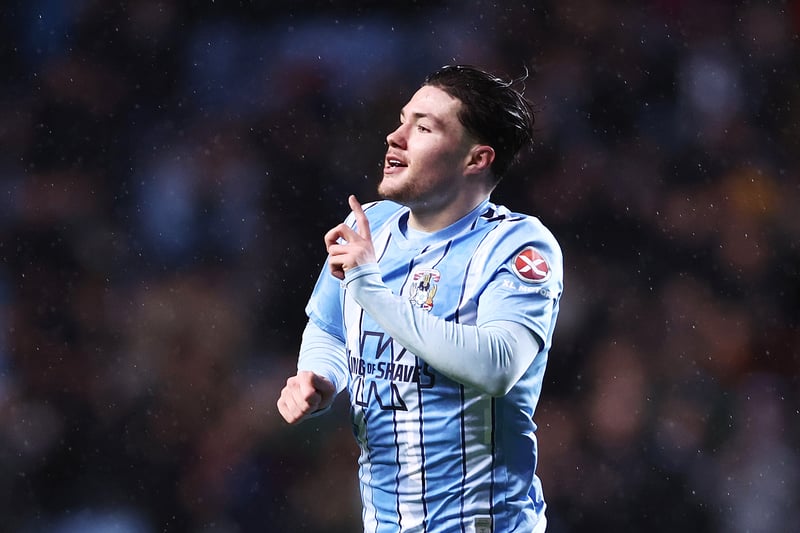 The attacking midfielder has enjoyed a fine season for the  Sky Blues, recording 10 goals and four assists. A step up to the Premier League surely beckons and he could be an option to feature as a No.10 for Everton.