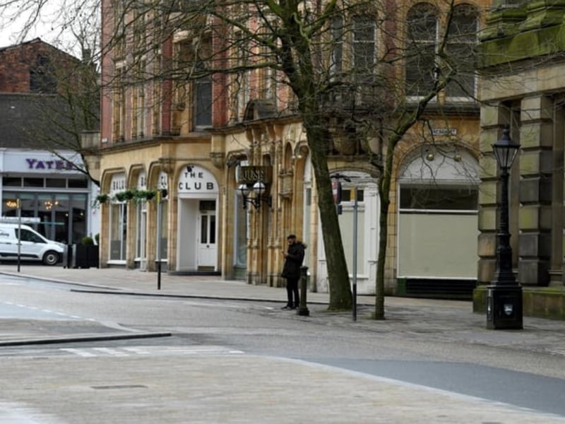 A lone man at the end of Lancaster Road