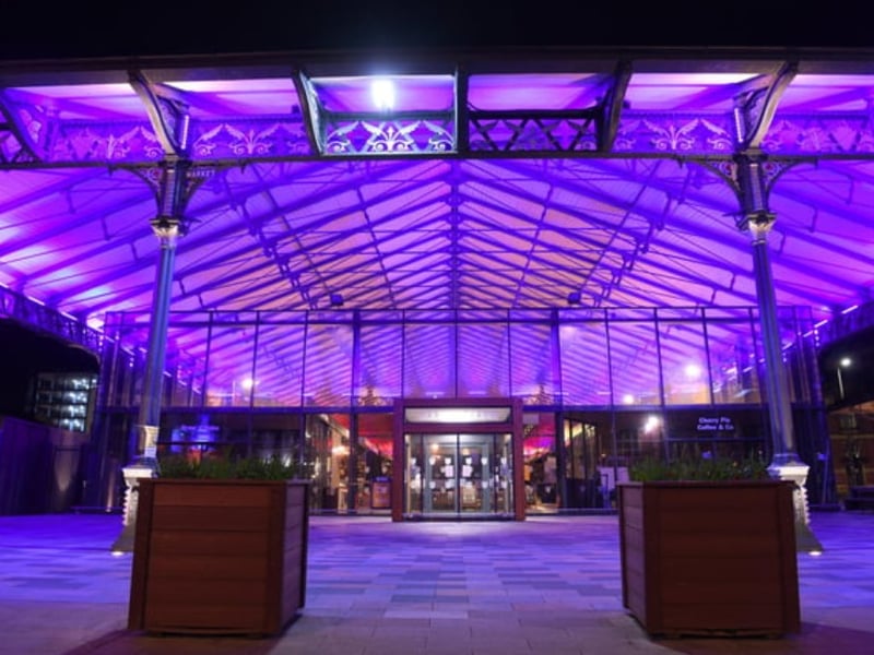 Preston Market in the evening - usually a busy scene with those enjoying the micro bars
