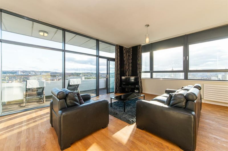 The penthouse offers open plan living space in one of Newcastle's most well known residential buildings.