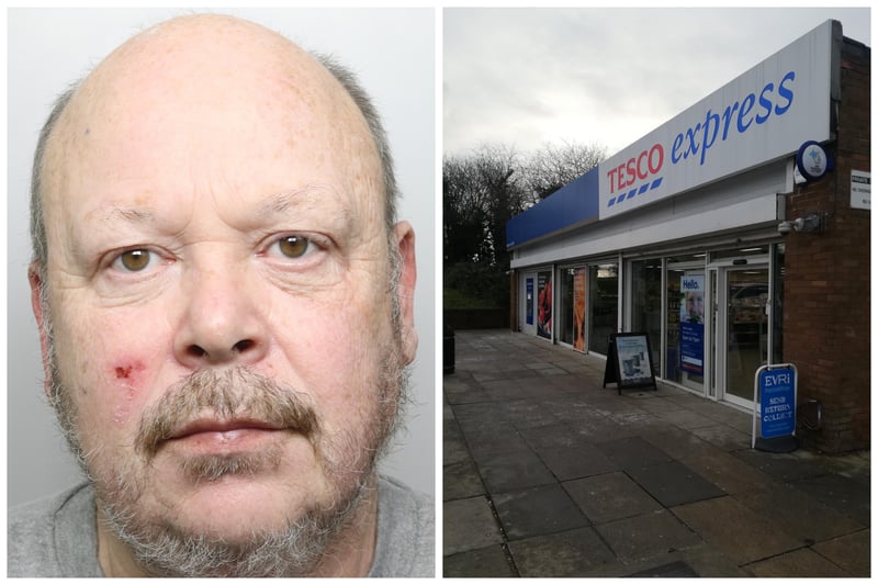 Andrew Sibbery, 59, of Cliff Top Park, Garforth, was jailed for 19 months after admitting two counts of theft and one of being a public nuisance. It came after he went shoplifting at the Tesco Express on Long Meadow Gate, Garforth, while swearing at staff. He had previously been convicted of similar offences.