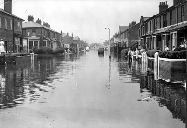 Residents in Gorton St, Blackpool were badly hit by the flash floods of 1956