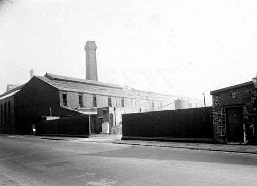 The premises of Catton & Co of 29 Chadwick Street who were steel casting manufactures. Pictured in September 1951.
