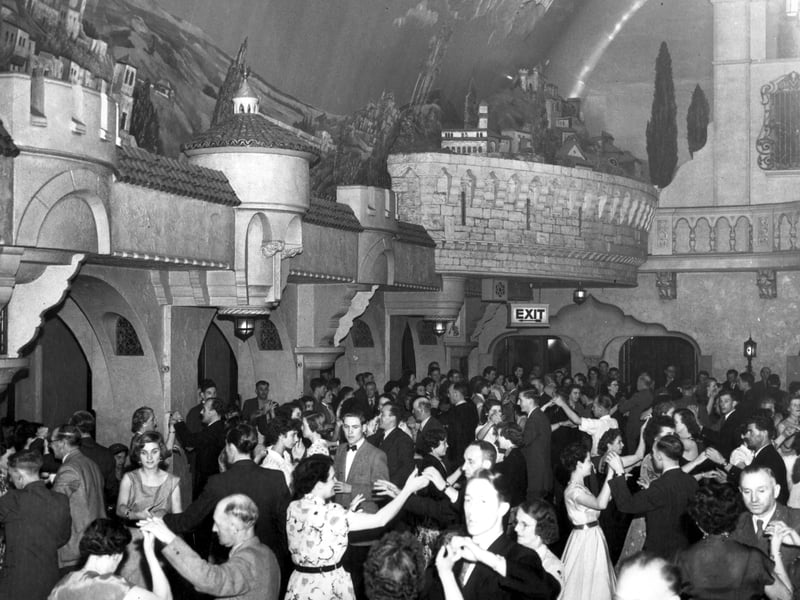 Dancers are in fine form in the Winter Gardens Spanish Hall in 1956