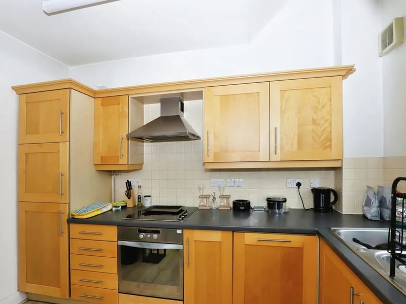 An open plan kitchen/living room provides a versatile, efficient space.