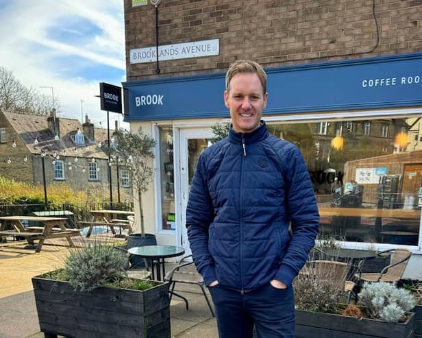 TV presenter Dan Walker has announced he has opened a cafe near his home in Sheffield.