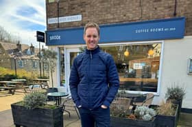TV presenter Dan Walker has announced he has opened a cafe near his home in Sheffield.