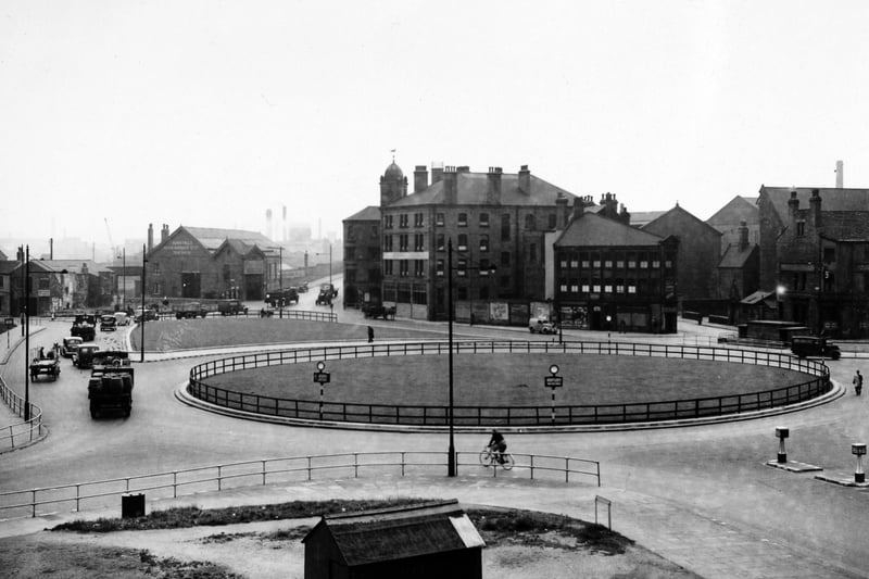 Marsh Lane roundabout pictured in May 1949.