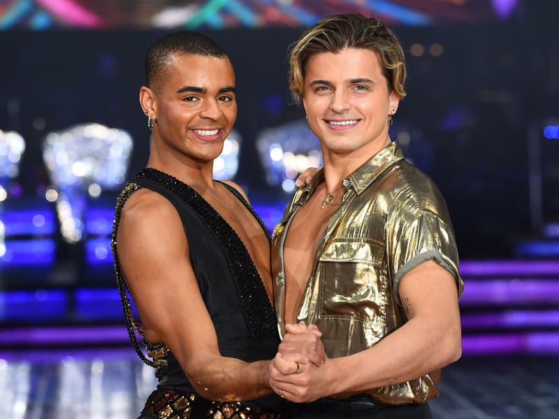 Strictly Come Dancing favourite Nikita Kuzmin, pictured with his most recent dance patner Layton Williams, is 8/1 to lift the Big Brother title.