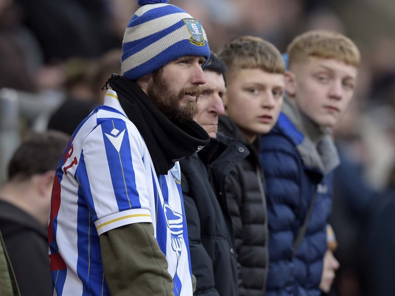 Owls fans who made the short journey to Rotherham to watch a 1-0 win in the local derby.