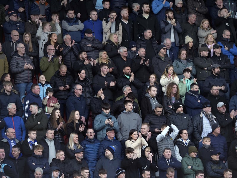 Owls fans who made the short journey to Rotherham to watch a 1-0 win in the local derby.
